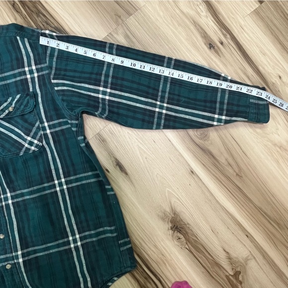 Carhartt Rugged Outdoor Wear Heavy Plaid Button Down Long Sleeve Shirt Size XL - Picture 9 of 9